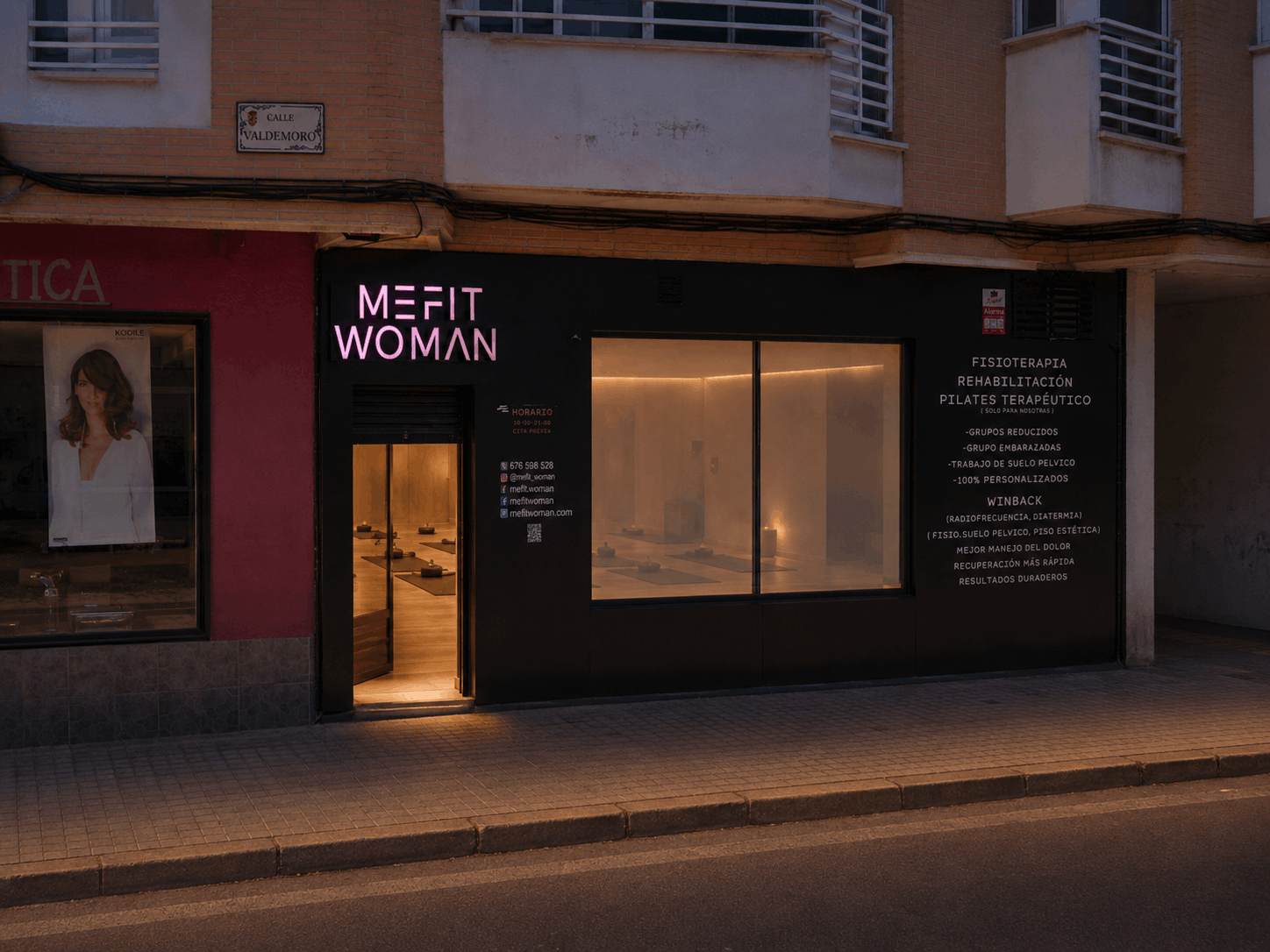 Fachada del centro MEFIT WOMAN en Pinto, Madrid